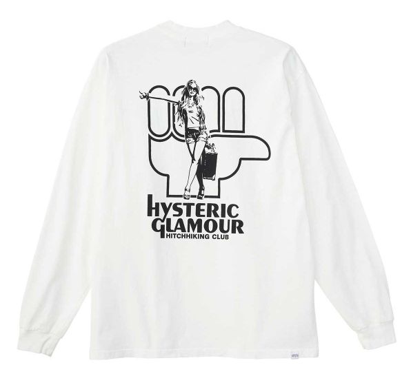 10837【美品・定番カラー】ヒステリックグラマー☆ヒスガール 白ロングtシャツ HYSTERIC GLAMOUR / ヒステリックグラマー [ロングスリーブT